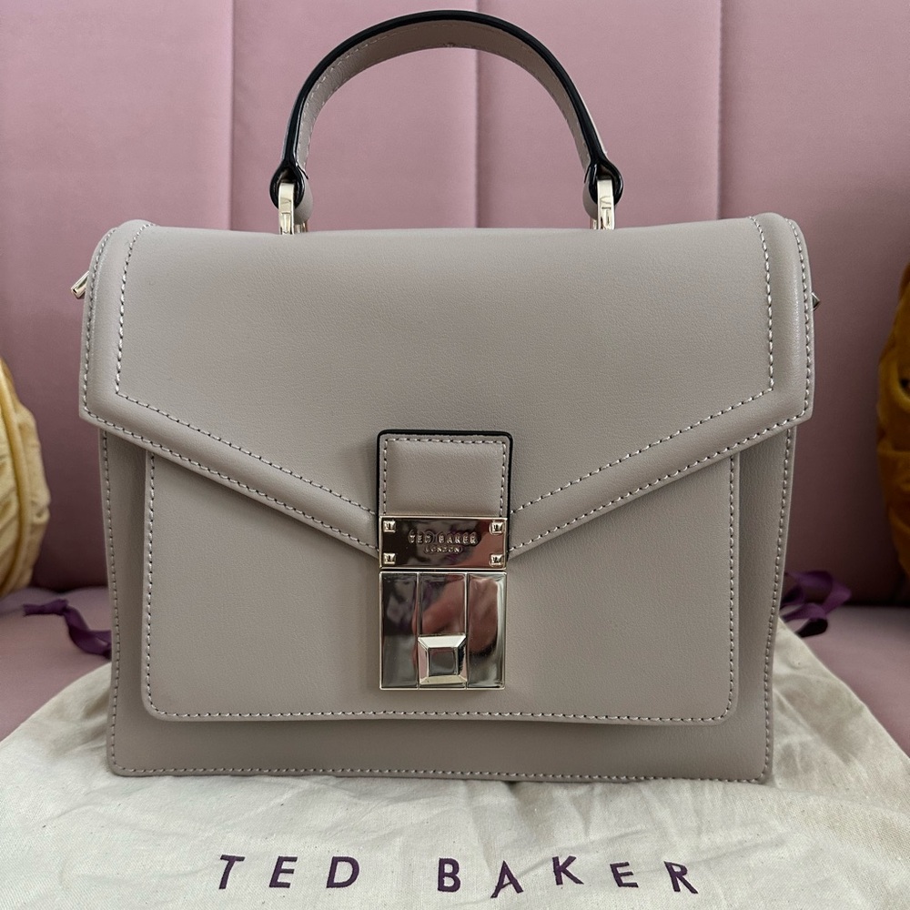 Ted Baker Grey Satchel with Crossbody Strap